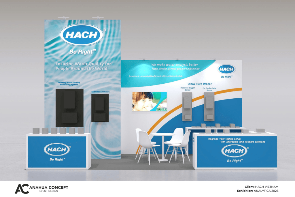 Booth Hach Vietnam at Analytica exhibition Hanoi 2026 - Anahua Concept
