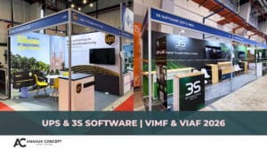 Octanorm Exhibition Booth Design for UPS & 3S Software at VIMF & VIAF 2026